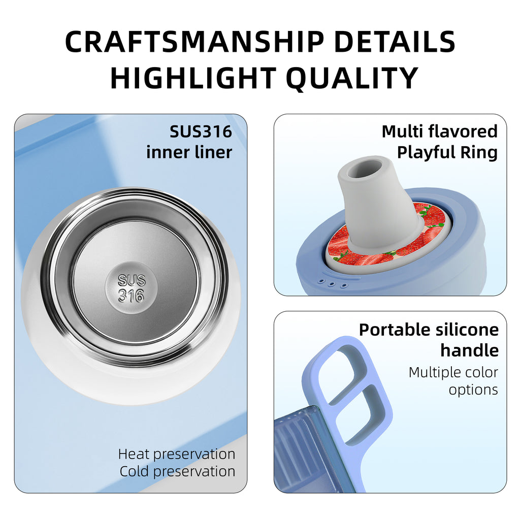 VEEVA® 16oz Candy Puppy Scented Thermos Bottle with 3 Aroma Pods & Straw