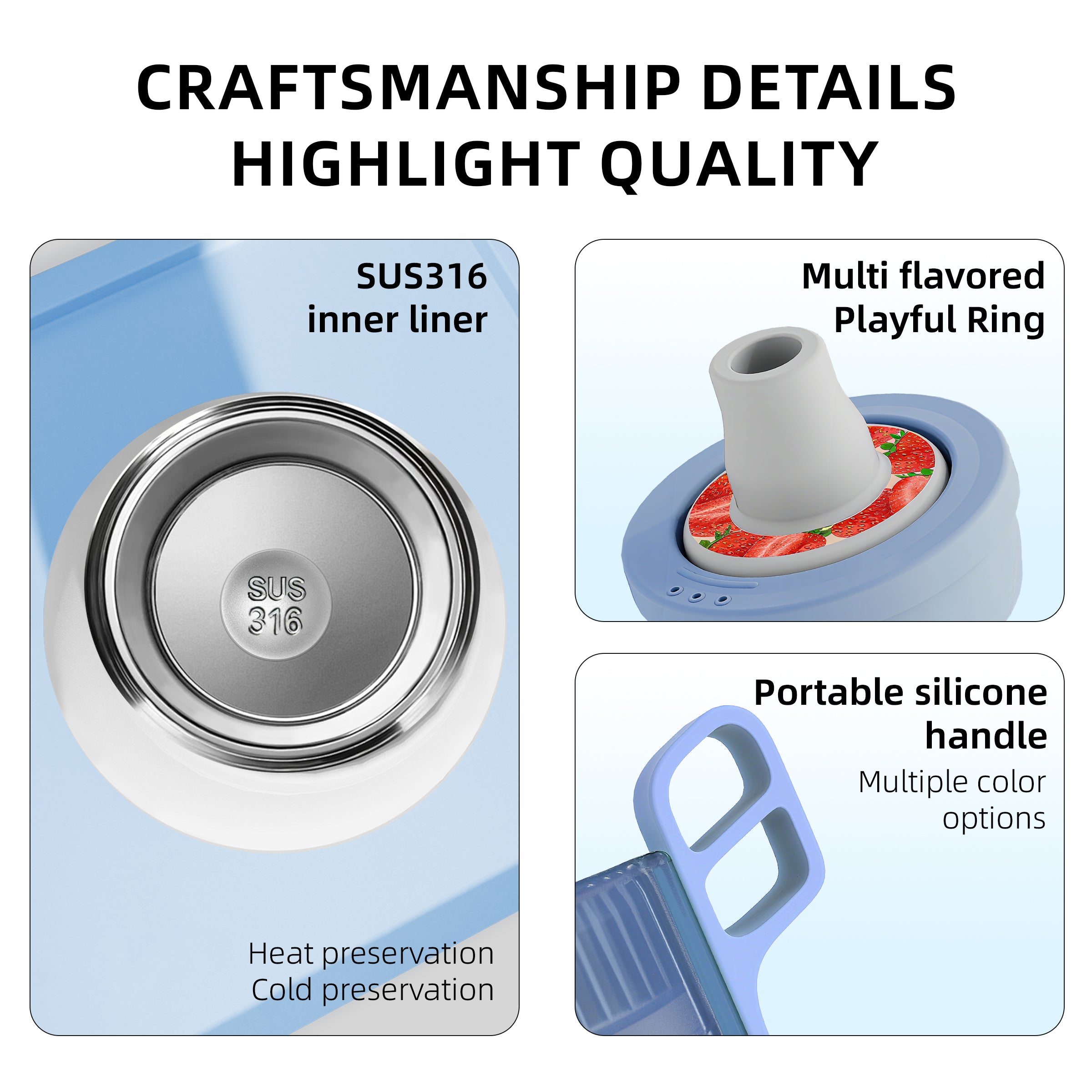 VEEVA® 16oz Candy Puppy Scented Thermos Bottle with 3 Aroma Pods & Straw