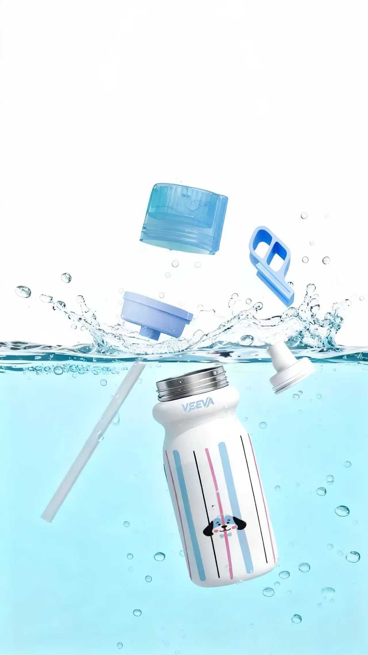 VEEVA® 16oz Candy Puppy Scented Thermos Bottle with 3 Aroma Pods & Straw