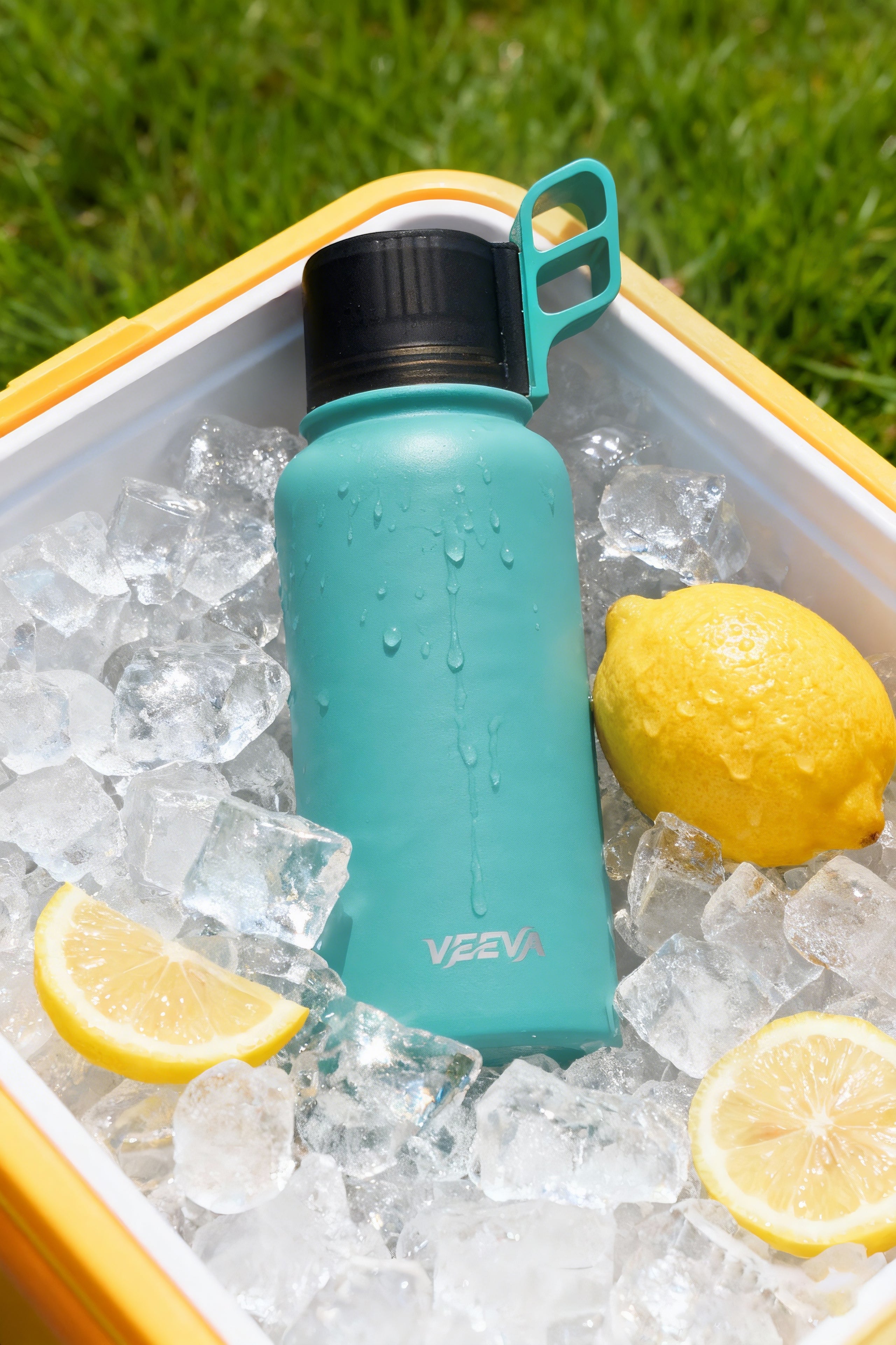 VEEVA Scented Water Bottle (32 oz) with 3 Aroma Pods + Straw