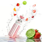 VEEVA® 16oz Candy Stripe Pink Scented Thermos Bottle with 3 Aroma Pods & Straw