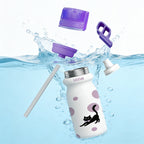 VEEVA® 16oz Dotty Cat Scented Thermos Bottle with 3 Aroma Pods & Straw
