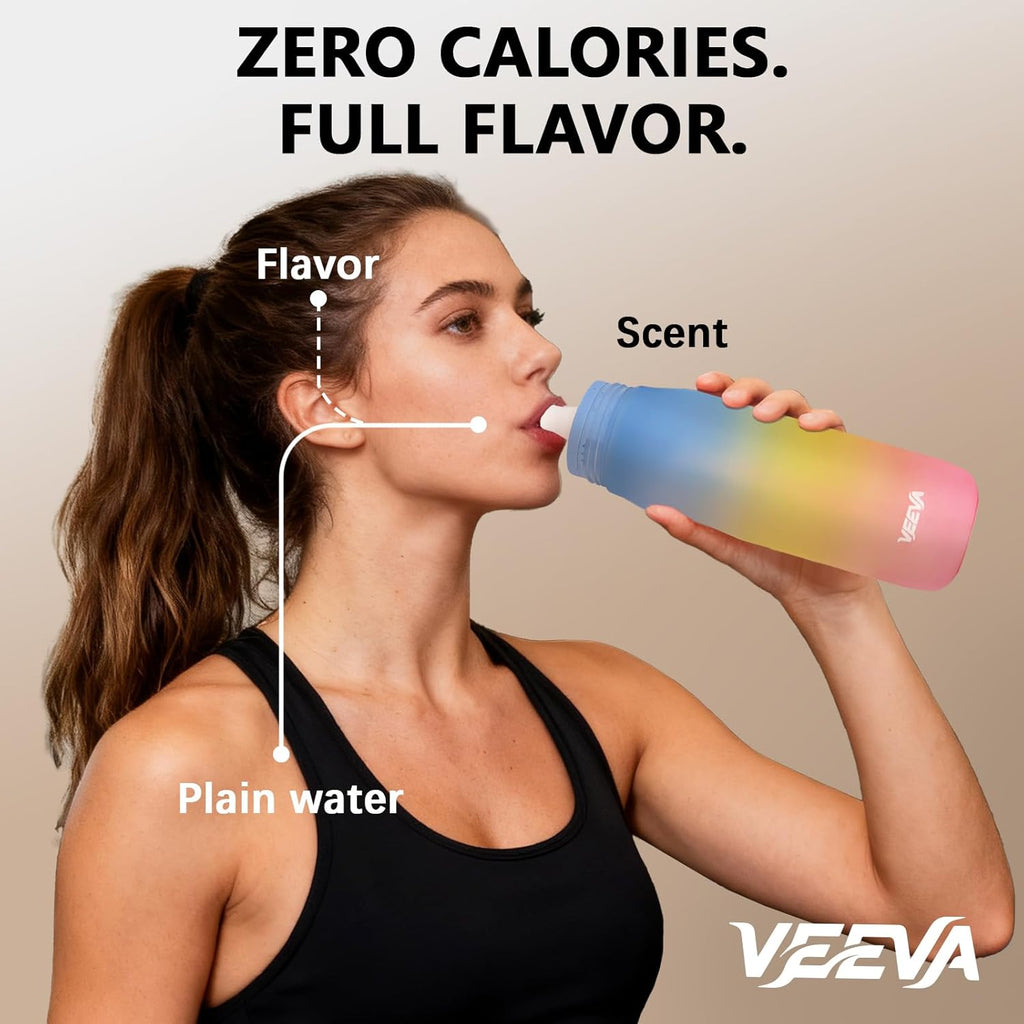 VEEVA® Scented 22oz Water Bottle with 3 Aroma Pods & Straw