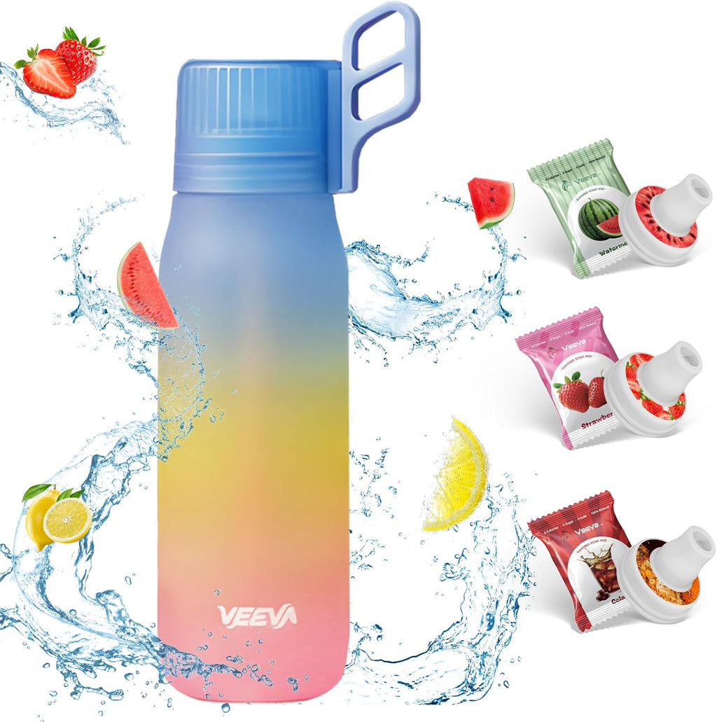 VEEVA® Scented 22oz Water Bottle with 3 Aroma Pods & Straw