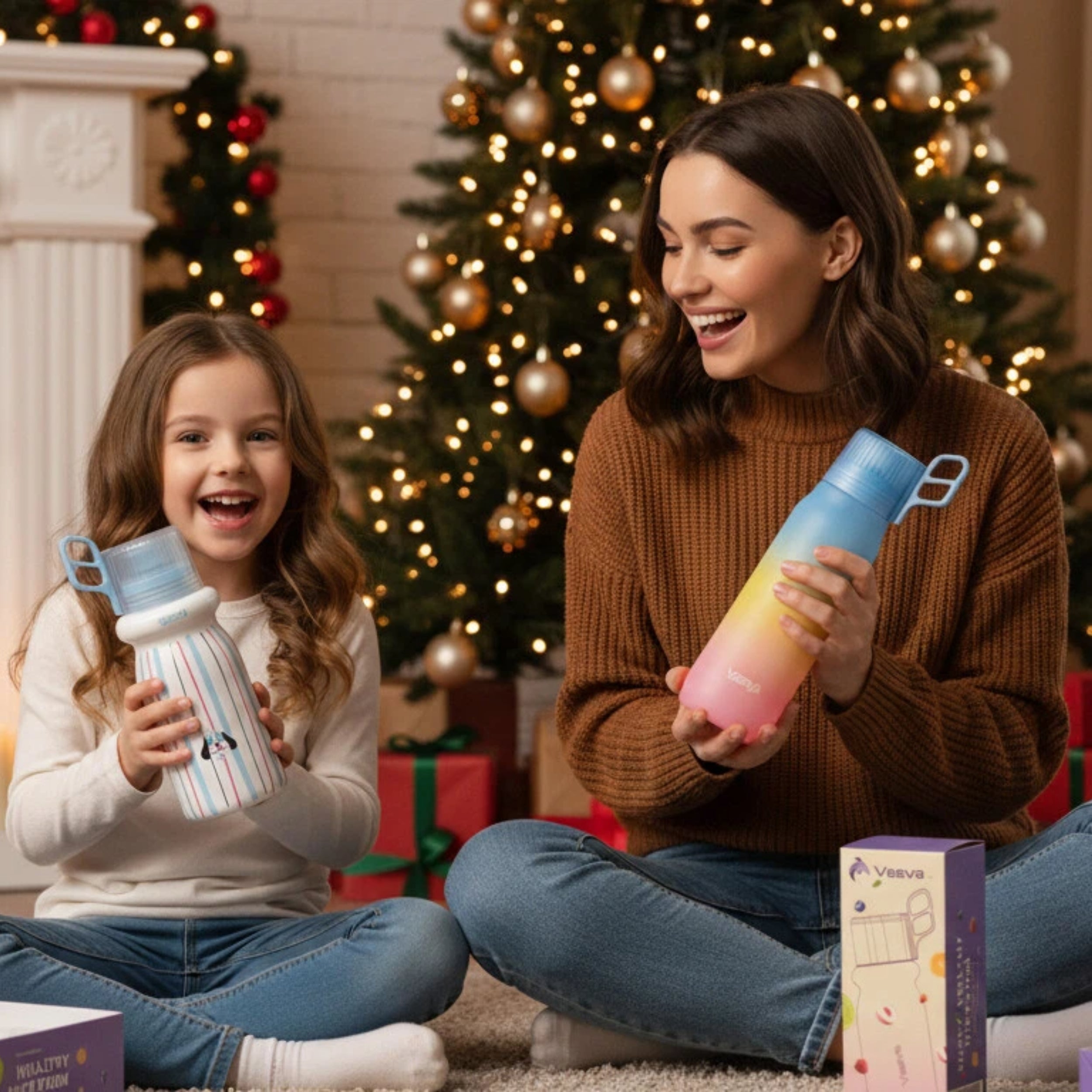 VEEVA® Scented 22oz Water Bottle with 3 Aroma Pods & Straw